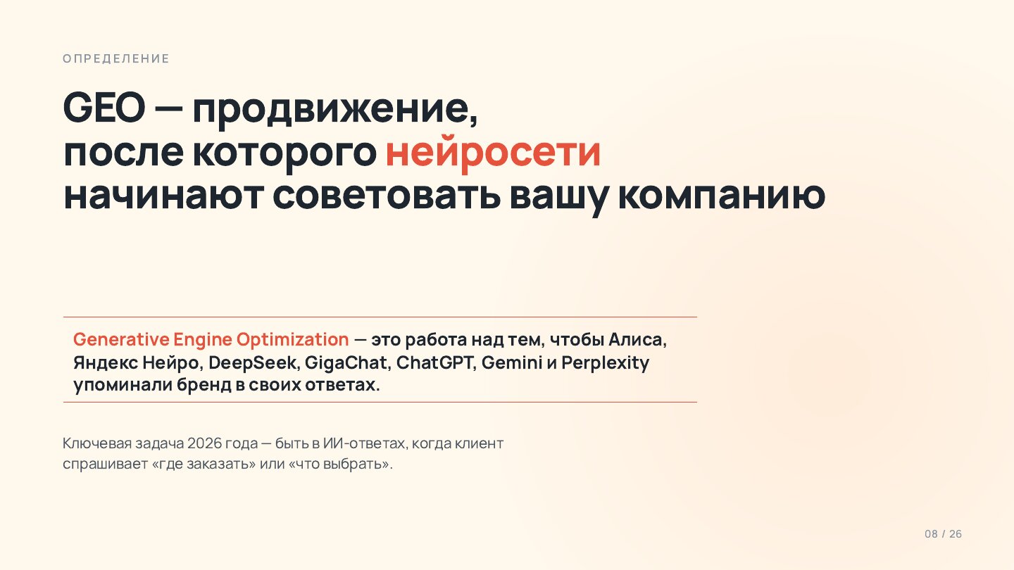 Определение GEO-продвижения